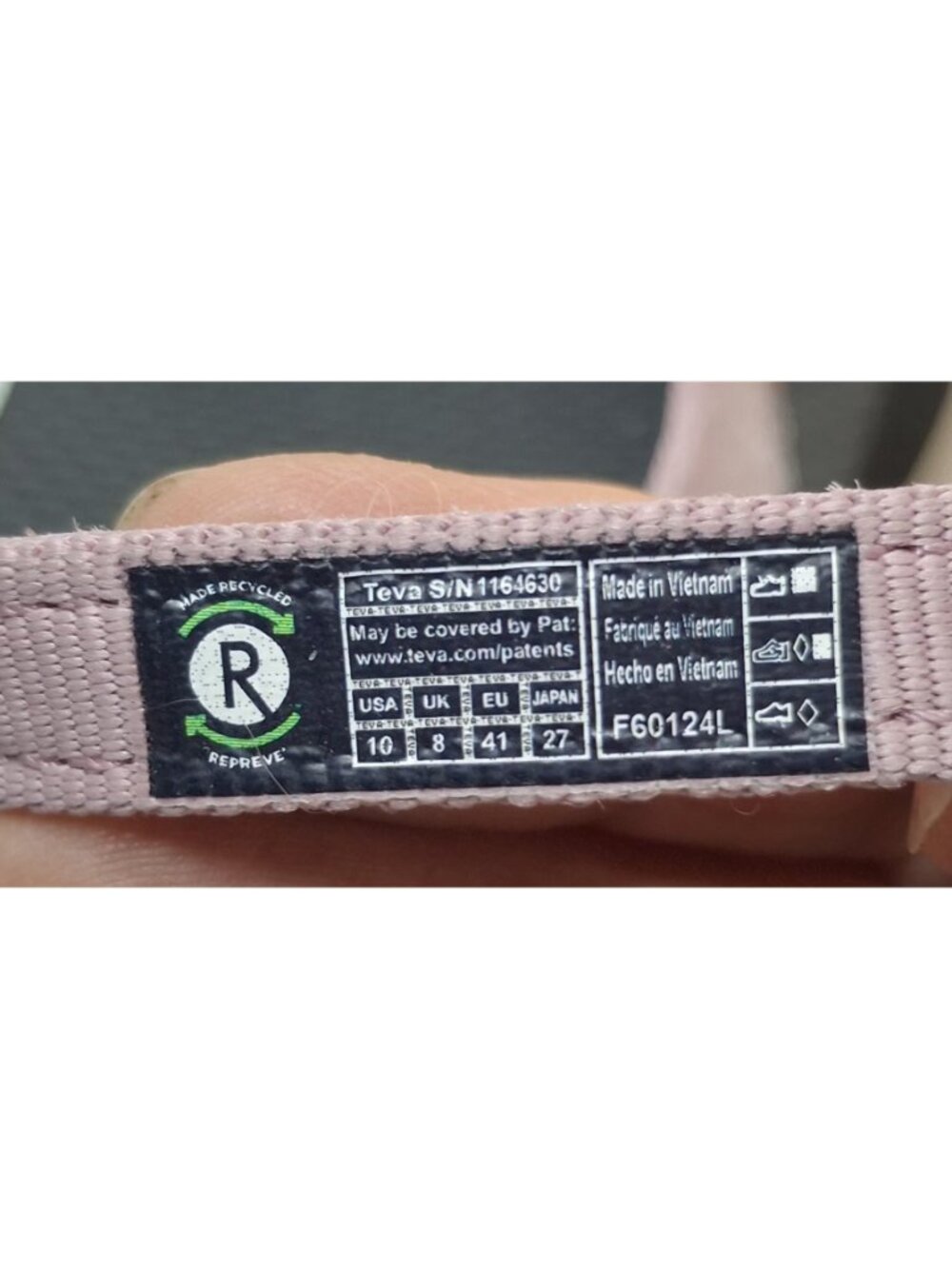 Teva Womens Black & Pink Platform Sandals Size 10 Adjustable Straps Recycled Mat - Picture 4 of 6